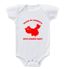 Made In America With Chinese Parts Baby Bodysuit One Piece