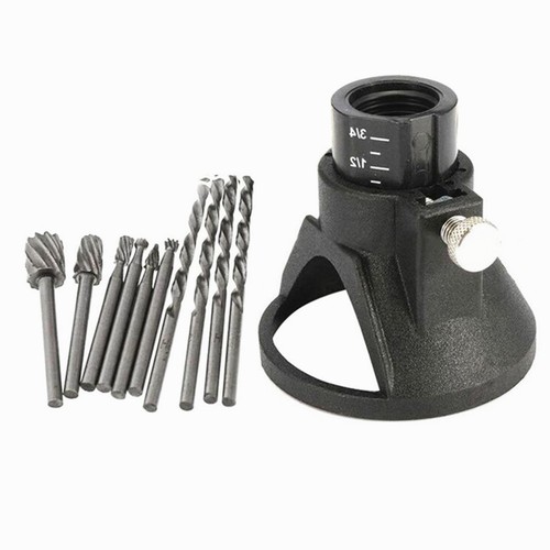 Rotary Multi Tool Cutting Guide HSS Router Drill Bits Attachment Kit for Dremel - Picture 9 of 16