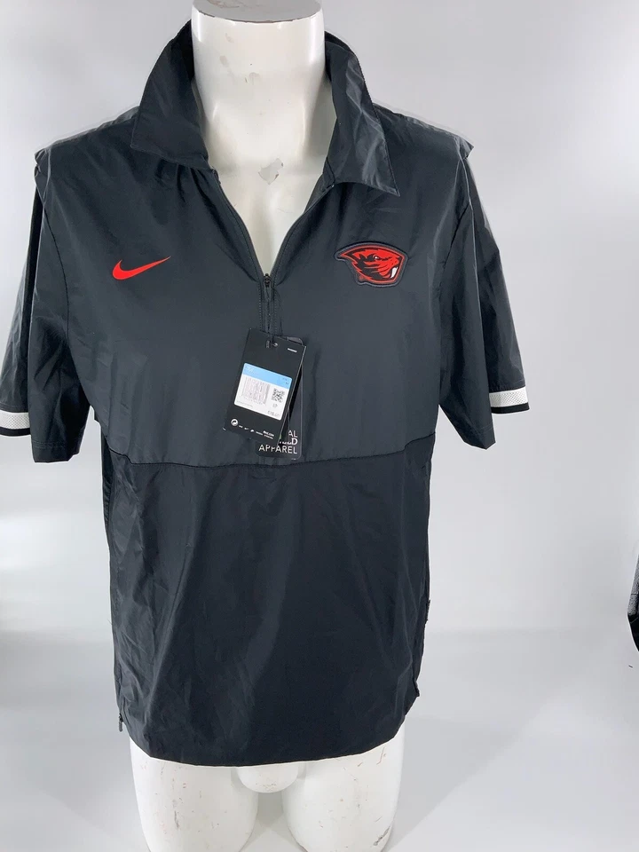 Oregon State Beavers Nike Golf 1/4 Zip Pullover Men’s M Black NWT $70 YGI A2-615 - Imagem 2 de 4