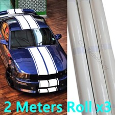 2M 3Roll Golss White Hood Roof Trunk Full Vehicle Vinyl Sticker DJC A2