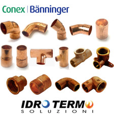 Raccordi in Rame a Saldare Ø10–54 mm Acqua/Gas Conex Bänninger