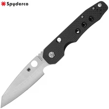 Spyderco Smock S30V Satin Plain Blade Carbon Fiber/G10 C240CFP Authorized Dealer