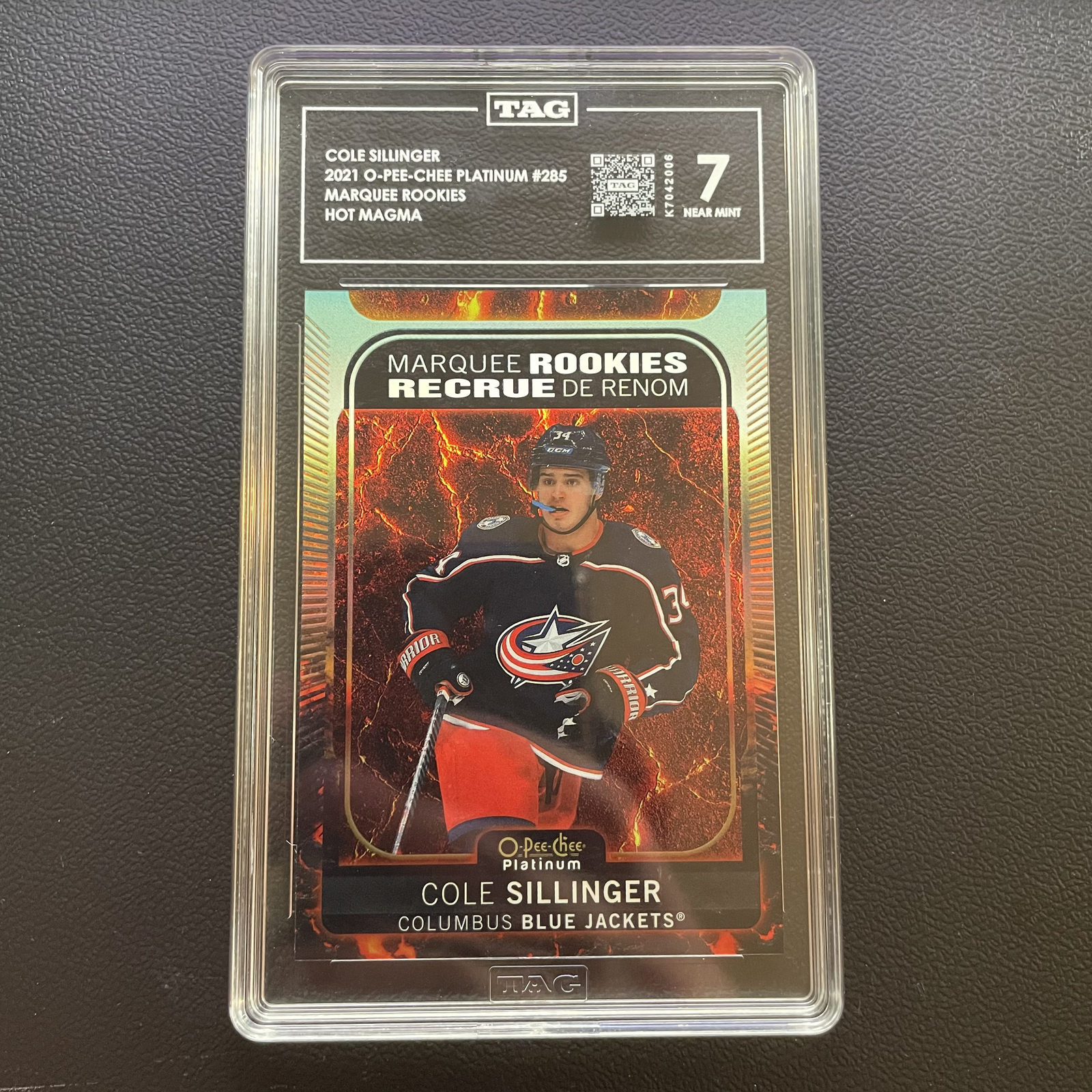 2021-22 UD - OPC Platinum - Base Marquee Rookie Cole Sillinger 285 - TAG 7