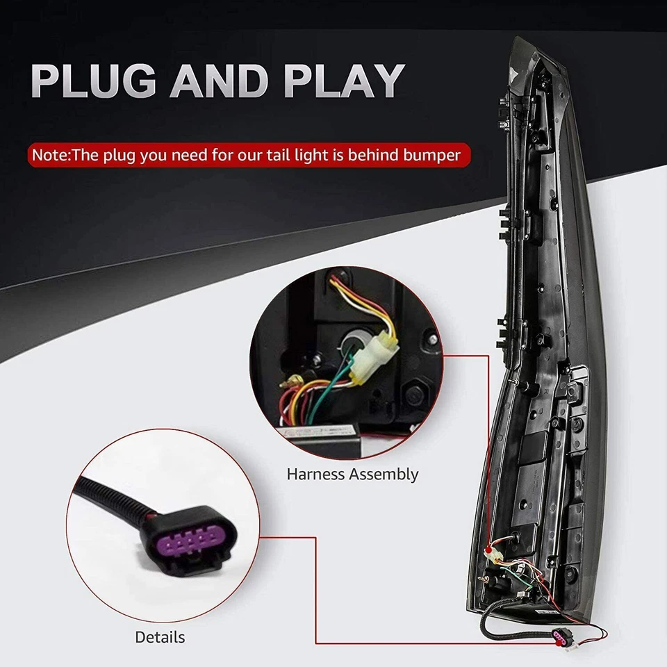 Luces traseras LED derechas traseras para Tahoe GMC Yukon Chevy Chevrolet Suburban 2007-14 Foto 2 de 4