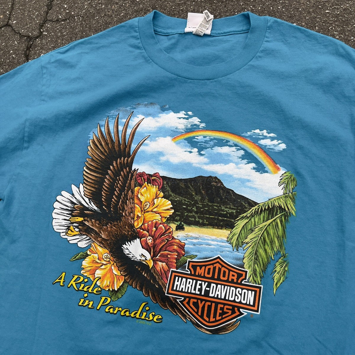【ショッパー付】 HONOLULU HARLEY-DAVIDSON Tシャツ Harley Davidson Honolulu T-Shirt (Size L) – VintageFolk