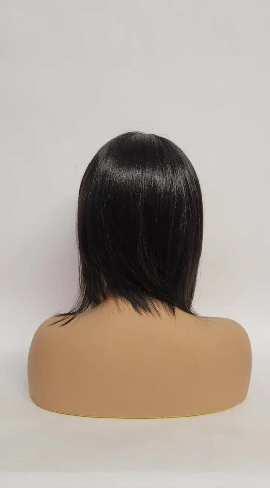 PELUCA LARGA RECTA BOB BANG DOS TONOS NEGRA, RUBIA COSPLAY ANIME DIARIO CT25/1B/613 Foto 4 de 4