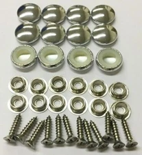 25 Dura Snap Upholstery Buttons Chrome Vinyl Choice Of Size And Screws
