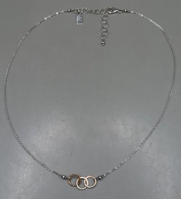 Jess And Ian Rogal Unity Circle Halskette Sterling Silber 925 14K Gold Filled
