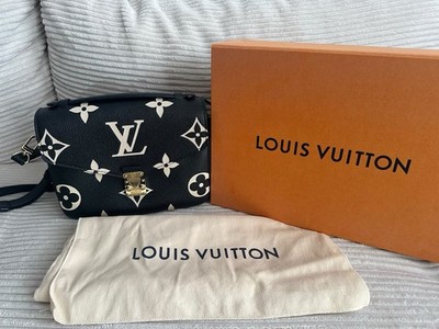 Louis Vuitton Pochette Metis Umhängetasche, Bicolor Schwarz Beige, Handtasche