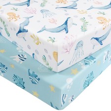 Baby Crib Sheets for Boys and Girls, Fitted Crib Sheets 52" x 28", Soft Breat...