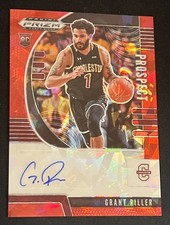 2020-21 Panini Prizm Draft Picks Prospect Red Ice Grant Riller Rookie Auto RC
