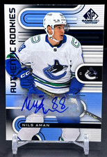 2022-23 Upper Deck SP Game Used - Nils Aman #208 - Authentic Rookies Auto