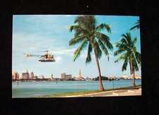 VINTAGE POSTCARD "SUN LINE HELICOPTERS" MIAMI FLORIDA