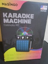 MASINGO KARAOKE MACHINE OSTINATO M7 - 2 MICROPONES - SPINNING DISCO BALL NIB