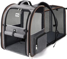 Transportin Gato Extensible con 4,Entradas,Mochila Transpirable