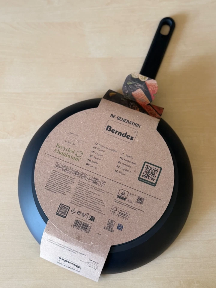 BERNDES RE-GENERATION Pfanne 28cm Recycled Aluminium Elektro Induktion PFAS-frei - Bild 2 von 2