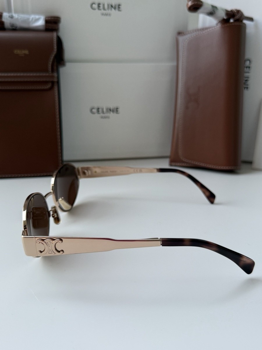 CELINE 23AW ラヴァリエ ブラウン CELINE Maxi Triomphe Rectangular Sunglasses, 53mm | Bloomingdale's