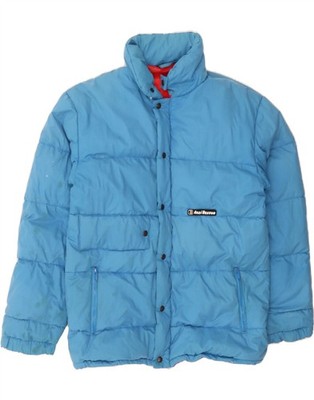 ANZI BESSON Mens Hooded Padded Jacket UK 38 Medium Blue IZ10