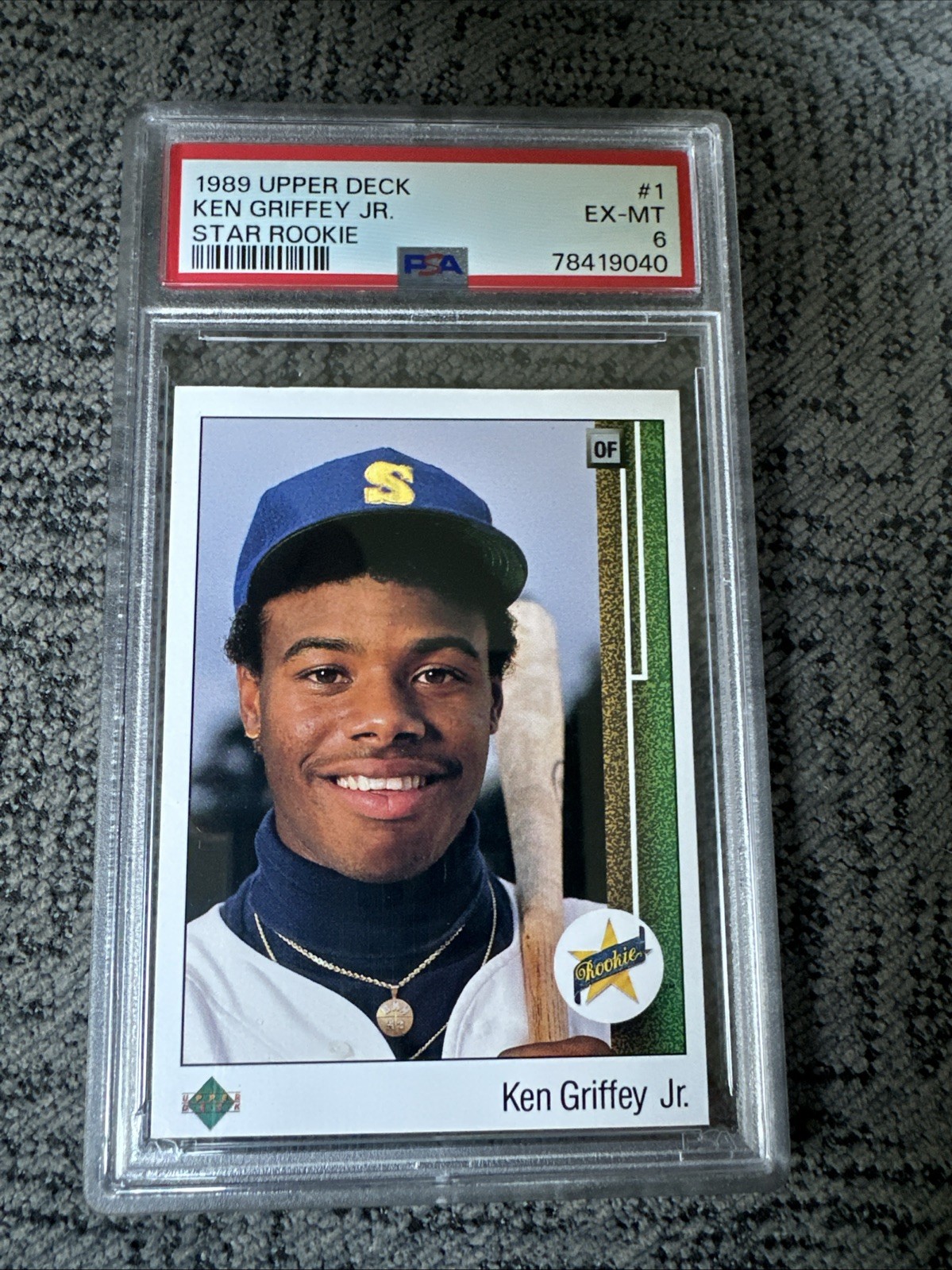 1989 Upper Deck - Star Rookie Ken Griffey Jr #1 (RC) Seattle Mariners Entry
