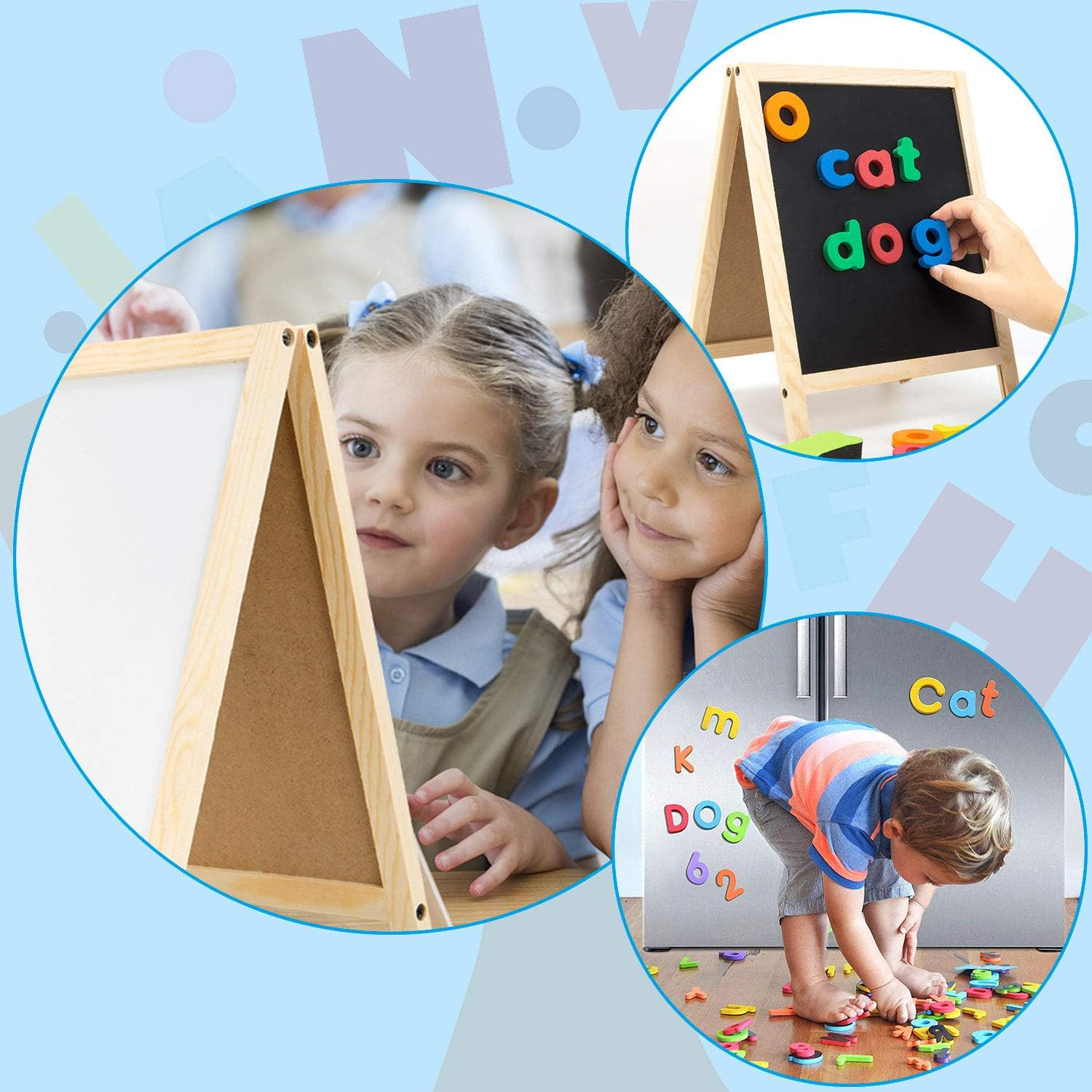 Magnetic Letters and Numbers for Toddlers, Magnetic Board for Kids, ABC Alphabet