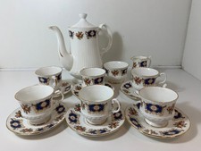 Royal Sutherland Coffee Set Bone China Coffee Pot Creamer Cups Saucers Sugar