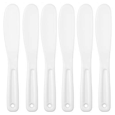 Ymapinc 6Pcs Resuable Cosmetic Spatula, Mask 1 Count (Pack of 6), White 