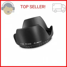 Altura Photo 58MM Tulip Flower Lens Hood for Canon EOS 77D 80D 90D Rebel T8i T7 