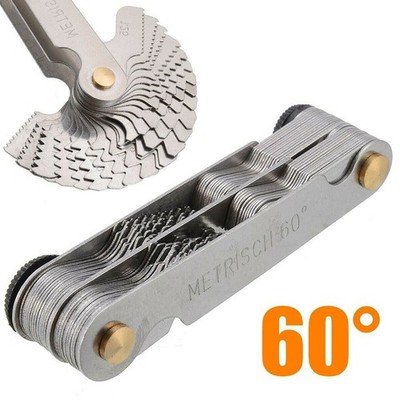 60-Grad-Gewindelehre Thread Gauge Thread Template Metric Inch 52 Sheets 0.25-6mm