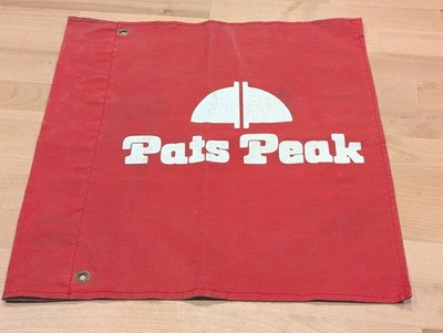 Vintage Pat's Peak NH Red Race Gate Flag Panel Cloth 1970s Era