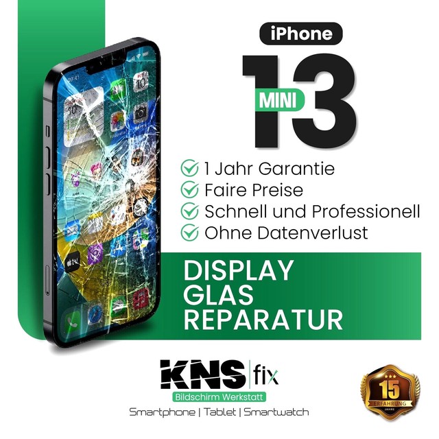 iPhone 13 Mini Frontglas Reparatur Displayglas Tausch ✅ 24 Stunden | Günstig!