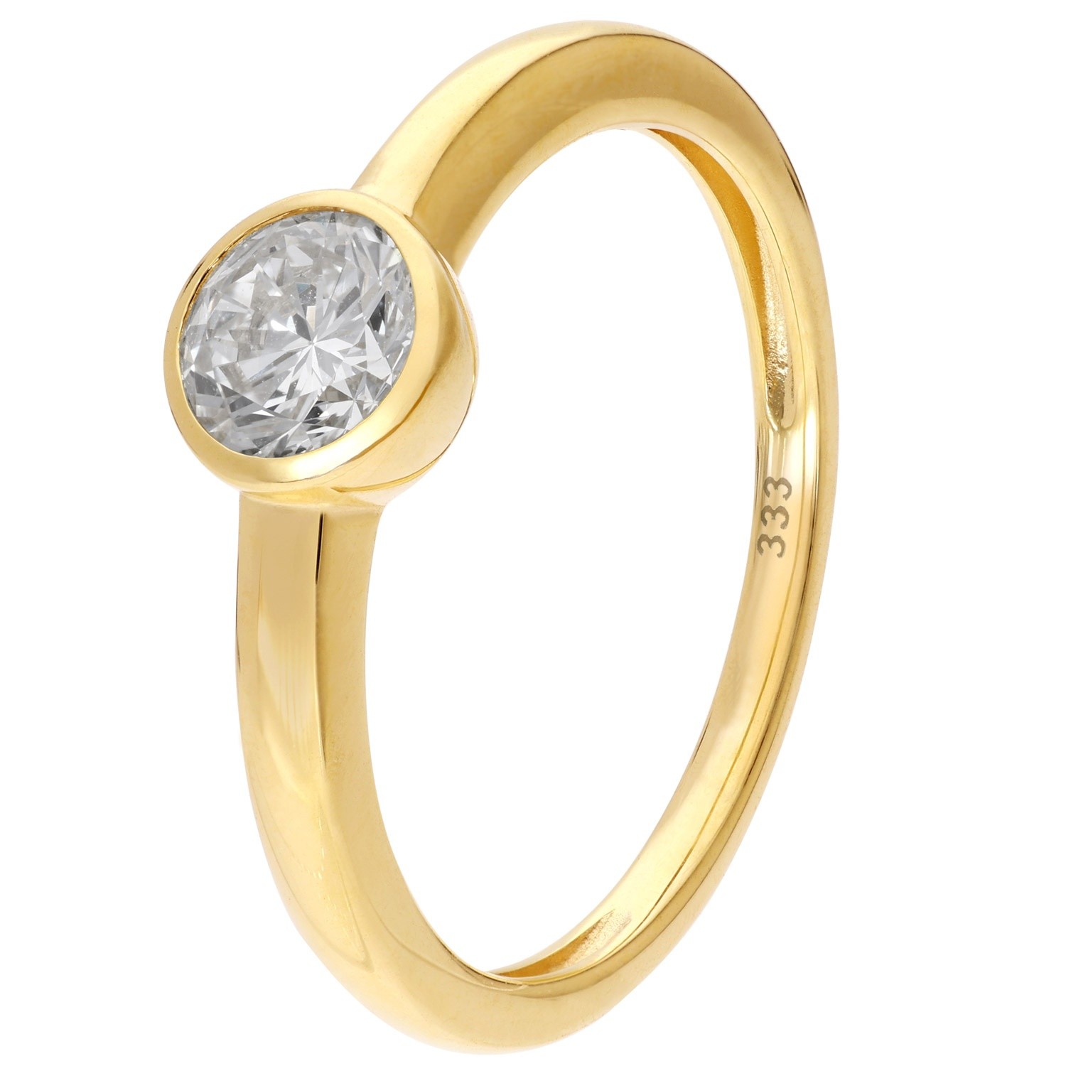 GLIZZ Schmuck Damenring Gold 333 mit Lab Grown Diamant 050 ct Brillantring GL1 122990₽