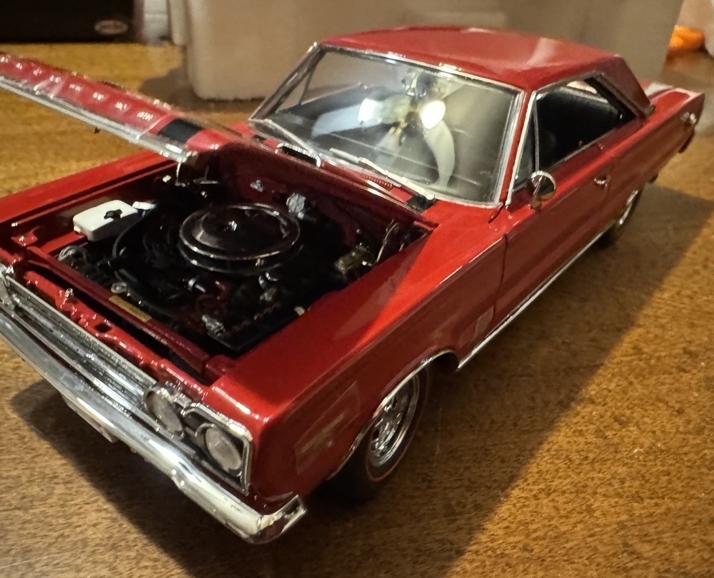 1967 Plymouth GTX 1:24 Scale Hardtop Bright Red by Danbury Mint New in Box  