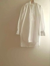 H HANNONH WESSEL Cotton Tunic Dress White Size 38 Asymmetric Length Clean