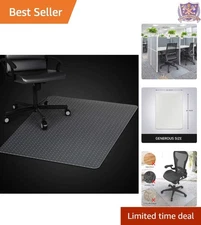 Clear PVC Office Chair Mat for Carpeted Floors 36x48 Inch Durable Protector