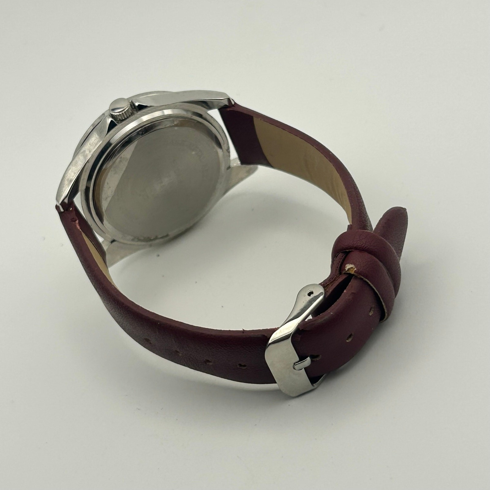 Women’s Silver-tone Dazzling Rhinestone Encrusted Dial Brown Leather Watch image 5
