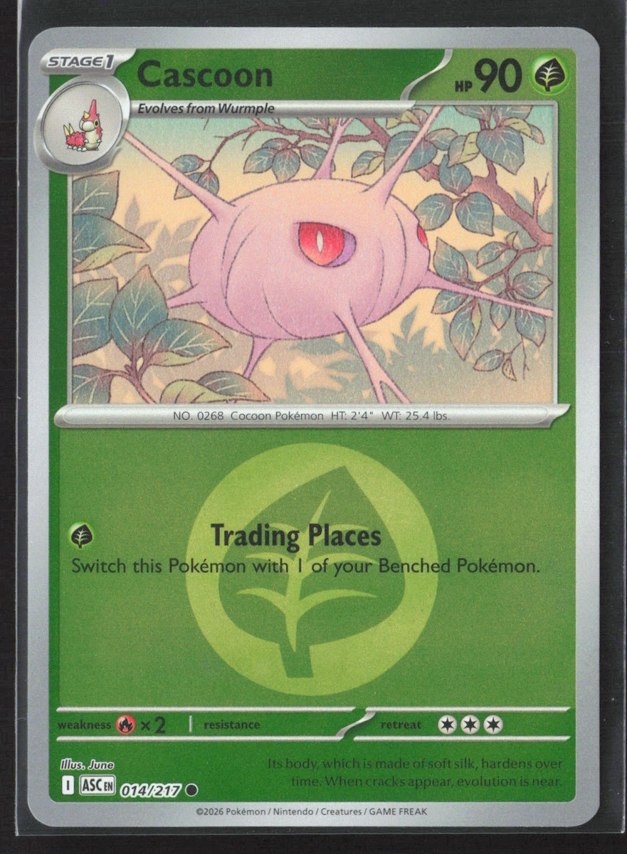 cascoon pokemon card 2006 EX Legend Maker 30/92 CGC PRISTINE 10 7 Bucks a Pop If heads 014/217 Cascoon - Ascended Heroes