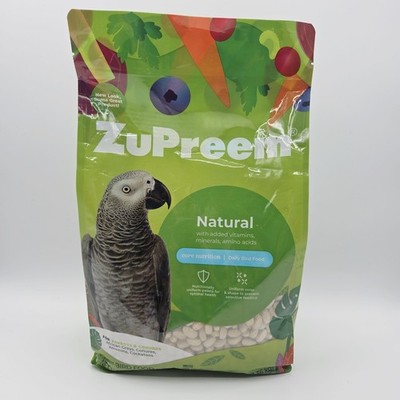 ZuPreem Natural Bird Food 3 lb Parrot Pellets African Grey Conure Cockatoo 12/26