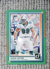 2025 Panini Donruss - Jason Taylor #56 Press Proof Green