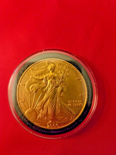 2000 Silver American Eagle Gold Gilded 1 oz .999 Fine Silver