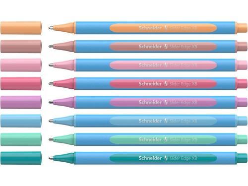 Schneider Schieberkante Pastell XB Kugelschreiber 8er Set verschiedene Farben - Bild 1 von 8