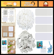 200 Set 2" x 2" Square Pin Button Making Supplies - DIY Badge Parts Refill Clear
