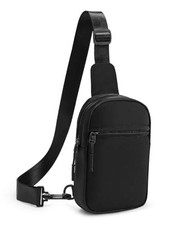 Small Sling Bag for Women and Men, Crossbody Bags Trendy Fanny Packs A01 Black