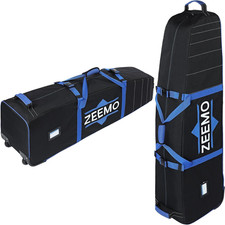 ZEEMO Golf Travel Bag, Mid-Open Protective  Wheeled Airline-Approved Case