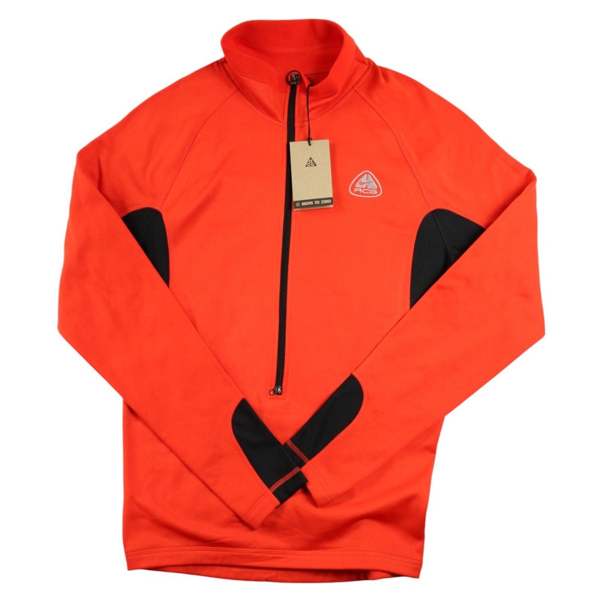 Nike ACG 1/2 Zip Pullover Anorak Mens S Red Fleece Long Sleeve