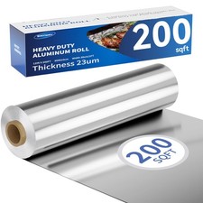 12inx200sqft Aluminum Foil Roll, 23 Micron Thick Food 12INx200SQFT,