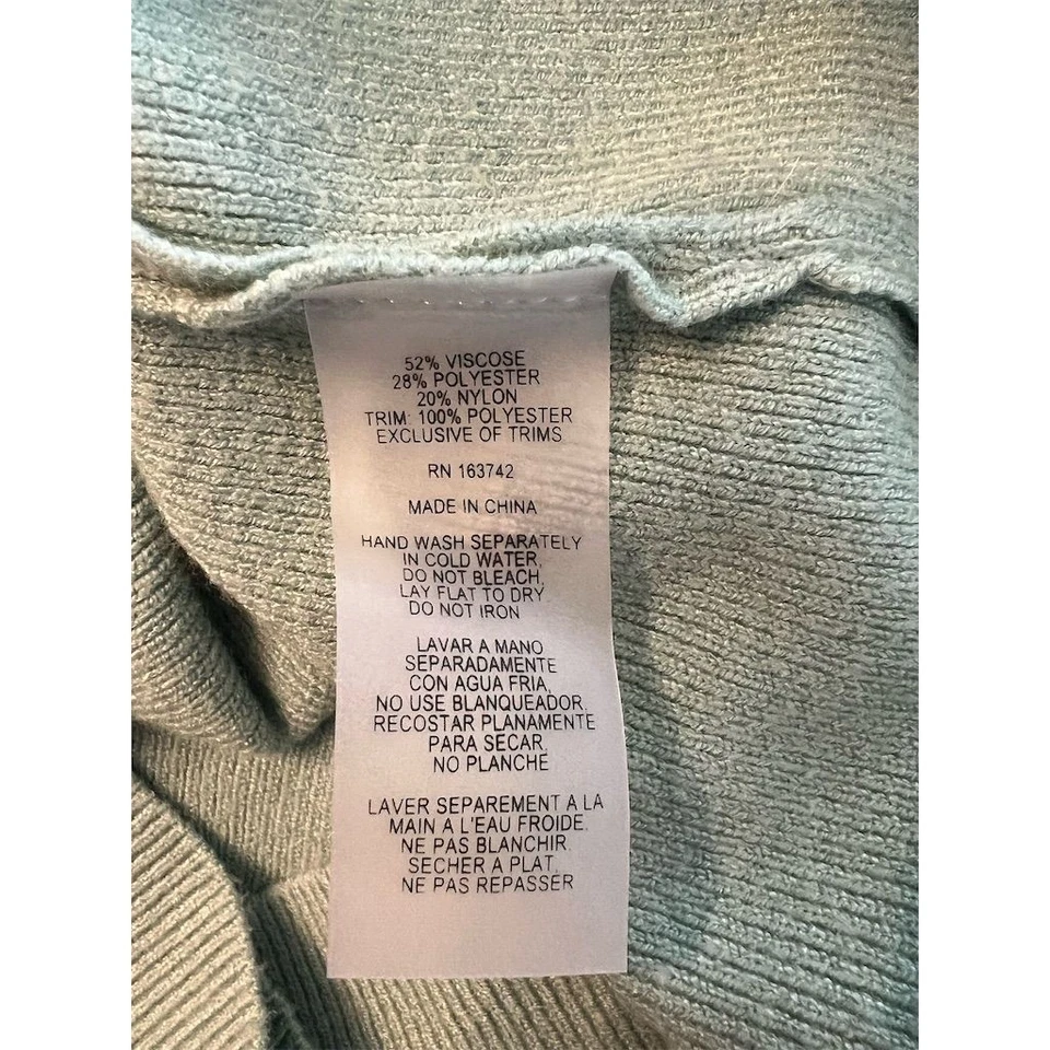 Suéter Camisa Para Mujer Vila Milano Verde Sin Mangas Detalle Encaje Talla L Foto 4 de 4