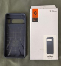 For Google Pixel 8 Pro Spigen Liquid Air Shockproof Slim Cover Navy Blue