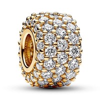 Funkelndes Dreireihiges Pavé Pandora Shine Charm 762820C01