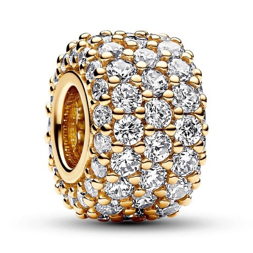 Funkelndes Dreireihiges Pavé Pandora Shine Charm 762820C01-image