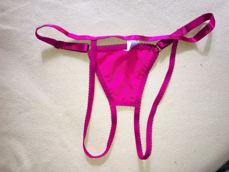 Slip  Satin Satinslip offen Gr.XL pink glänzend  neu - Bild 2 von 2